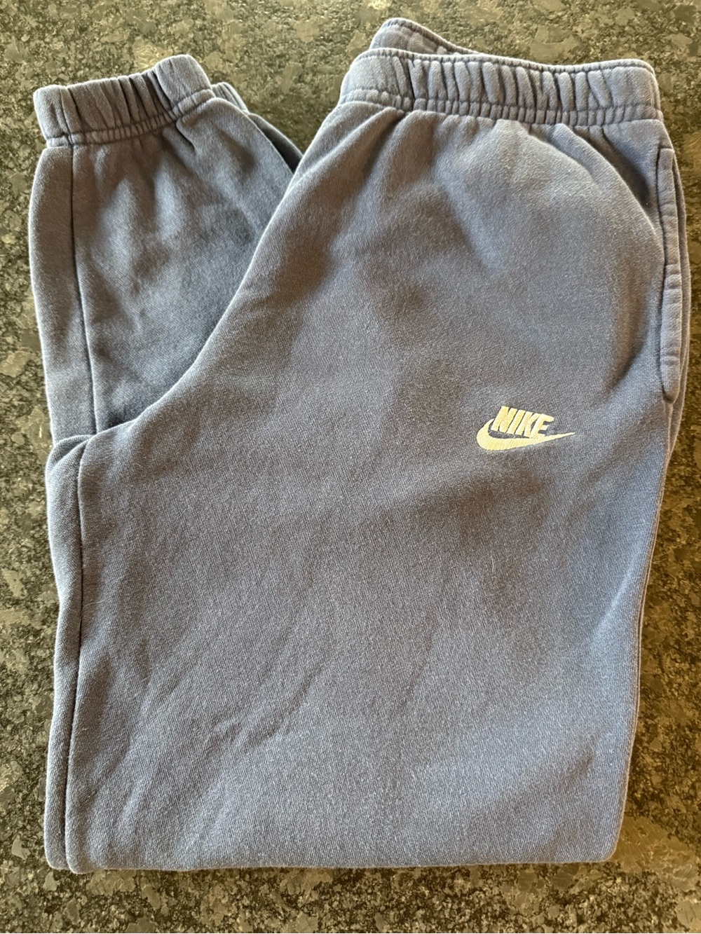 Nike Blue Sweat Joggers with White Swoosh